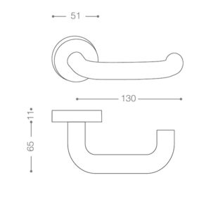 دستگیره بیمارستانی H42-LR تیک – Tik